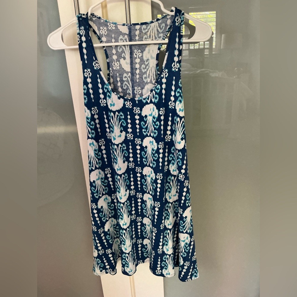 Lilly Pulitzer Merle Trapeze dress in “Indigo Get in Line” octopus dress